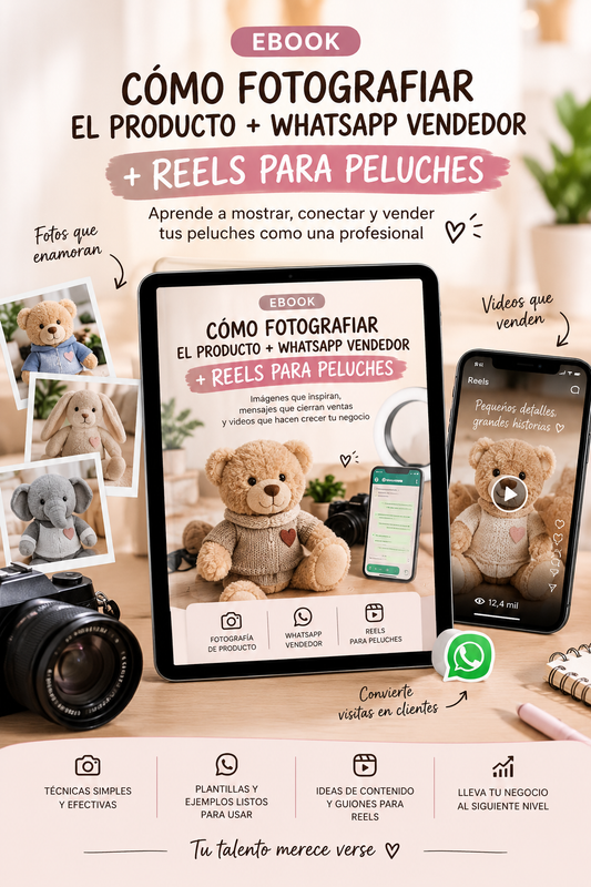 Como Fotografiar el Producto + WhatsApp Vendedor + Reels para Peluches