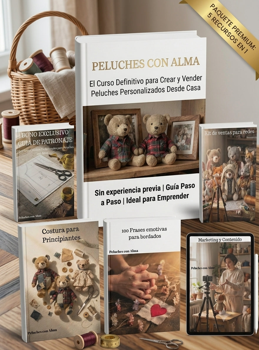 Peluches con Alma: Aprende a crear y vender peluches personalizados desde casa