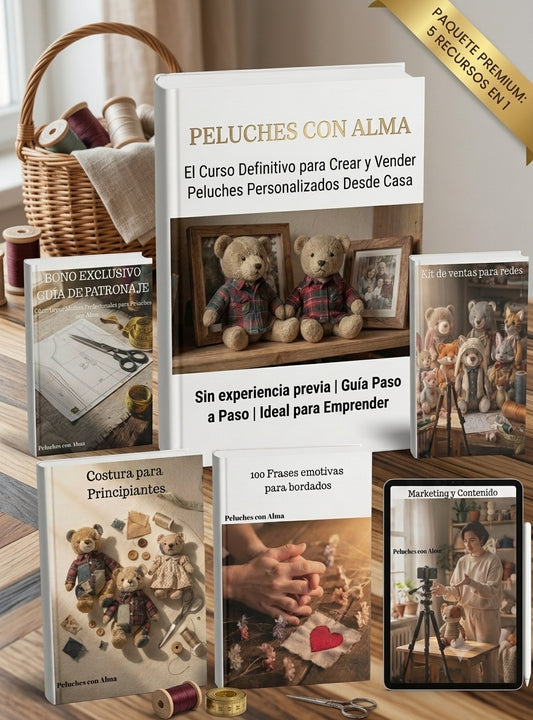 Peluches con Alma: Aprende a crear y vender peluches personalizados desde casa